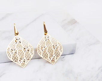Filigree Crystals gold vermeil Earrings
