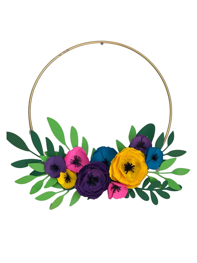 Handmade Paper Flower Wreath Etsy