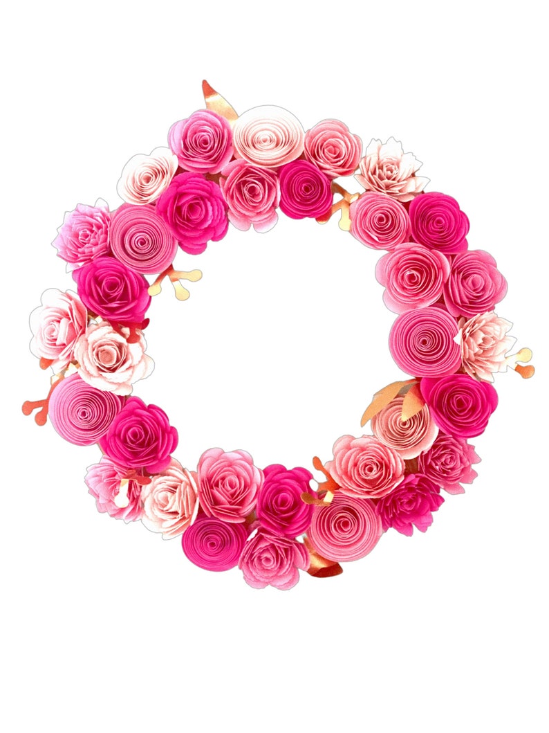 Handmade Paper Flower Wreath Etsy