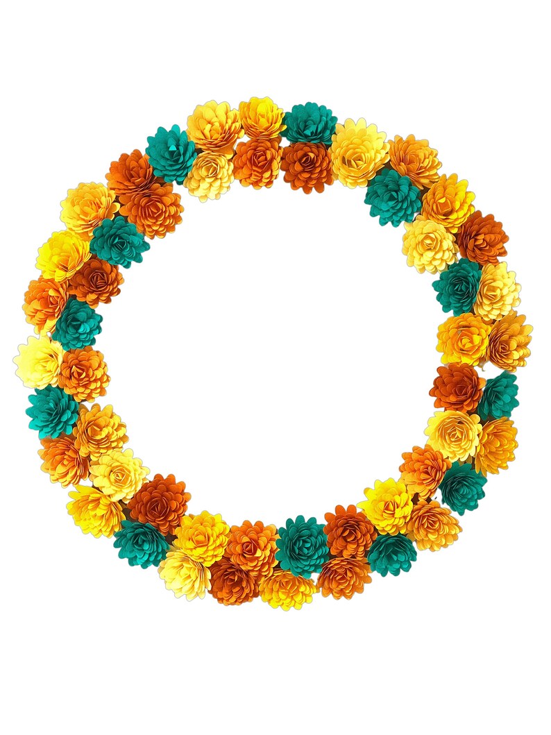 Handmade Paper Flower Wreath Etsy