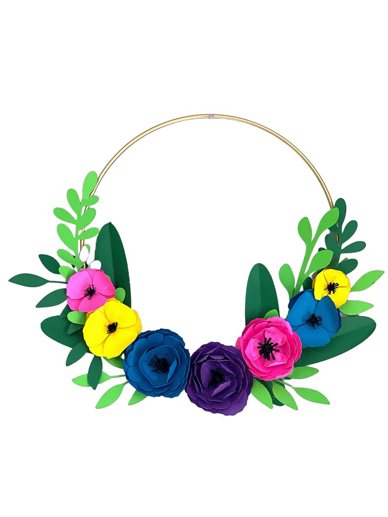 Handmade Paper Flower Wreath Etsy