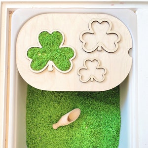 St. Patrick's TROFAST dekselinzet | Sensorisch tafeldeksel | Clover Trofast-inzetstuk | Flisat-tafel