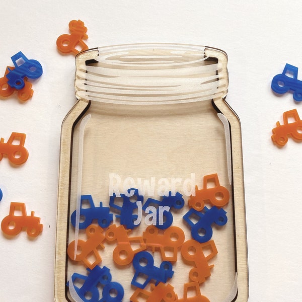 Tractor Reward Jar | Chore Jar | Kids Reward Jar | Kindness Jar | Reward Jar