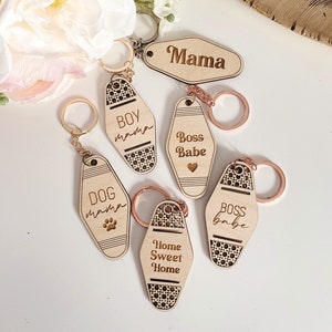 Motel Inspired Keychain | Rattan Keychain | Motel Keychain | Retro Keychain