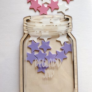 Tarro de recompensas / Tarro de recompensas con forma de estrella / Tarro de tareas / Tarro de recompensas para niños