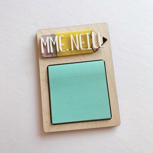 Teacher Gift 2025 | Note Pad Holder | Teacher Notes | Sticky Note Holder | Pencil Note Holder