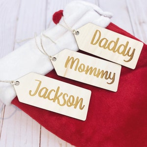 Customized Tags | Engraved Name Tags | Stocking Tags | Engraved Gift Tag | 2025 Christmas