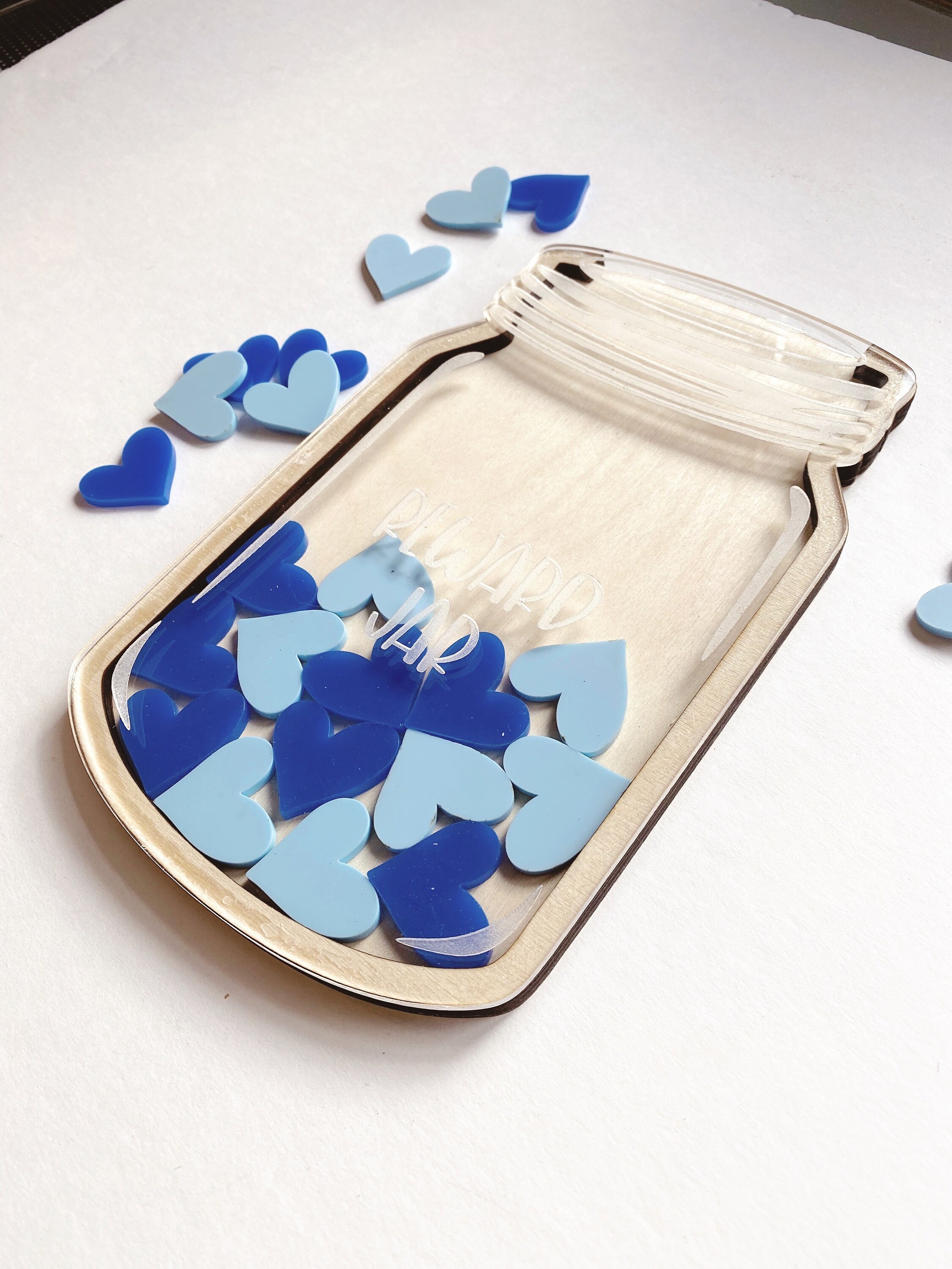 Token Heart Box Extra Heart Tokens | Reward Jar Tokens | Reward Jar for Kids | Heart ...