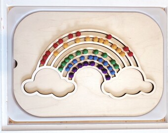 Rainbow TROFAST Lid Insert | Sensory Table Lid | Trofast Insert | Flisat Table
