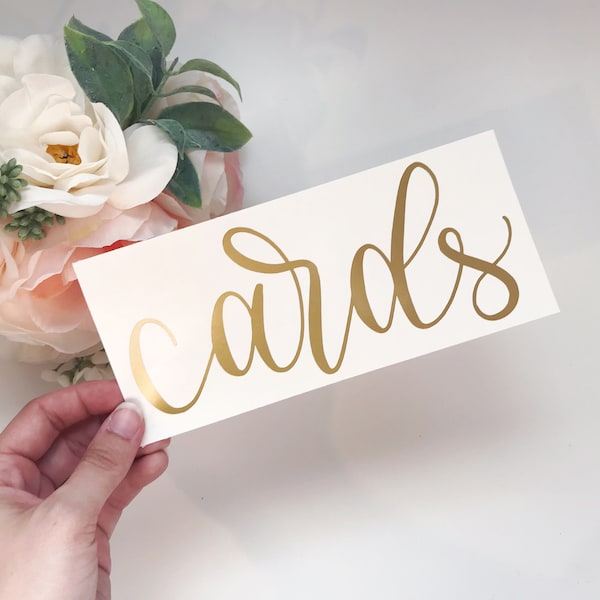 Cards VINYL DECAL - Wedding Cards, Wedding Decal