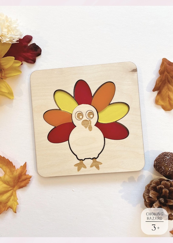 Turkey Puzzle | Fall Puzzle | Wood Puzzle | Acrylic Puzzle