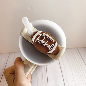 Tumbler Football Name Plate | H2.0 Name Plate | Custom Tumbler Topper