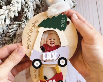 2025 Christmas Ornament | Cozy Coupe Christmas Ornament | Photo Christmas Ornament | Baby's First Christmas Ornament