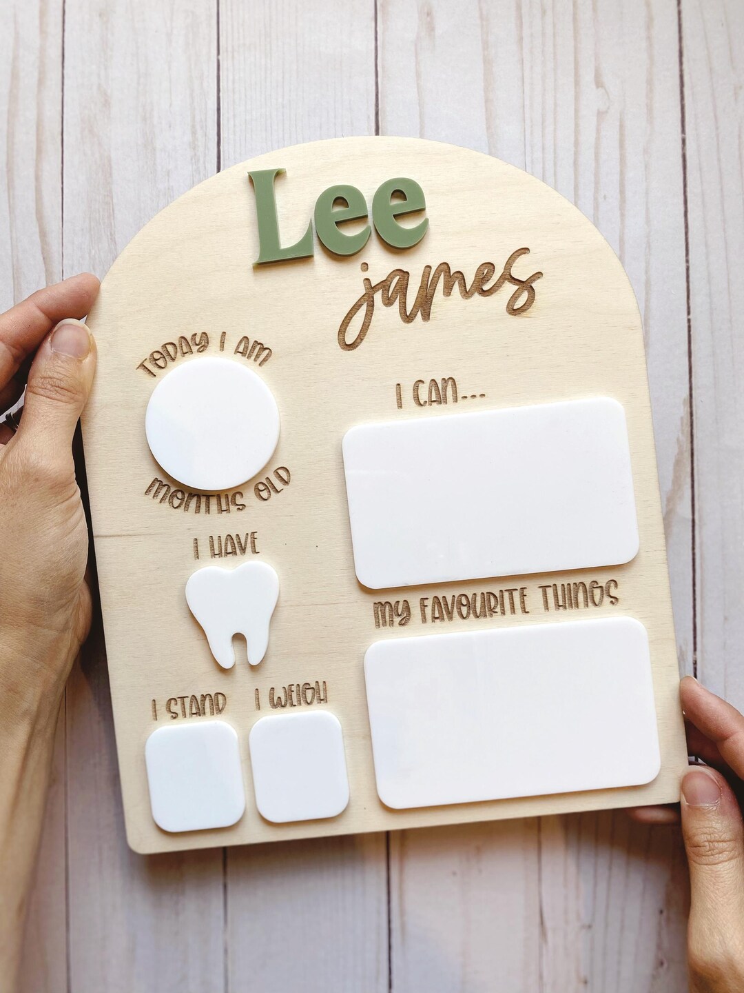 Baby Monthly Milestone Sign | Dry Erase Sign | Infant Monthly Photo ...