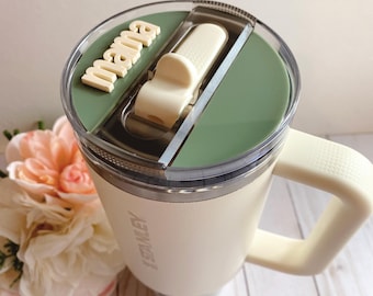 Custom Name Plate Topper for Stanley Quencher ProTour Tumbler | Personalized Tumbler Tag | Tumbler Lid Topper with Name | Tumbler Name Plate