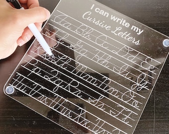 I can write my Cursive Letters Tracing Board | Learn to Write | Montessori