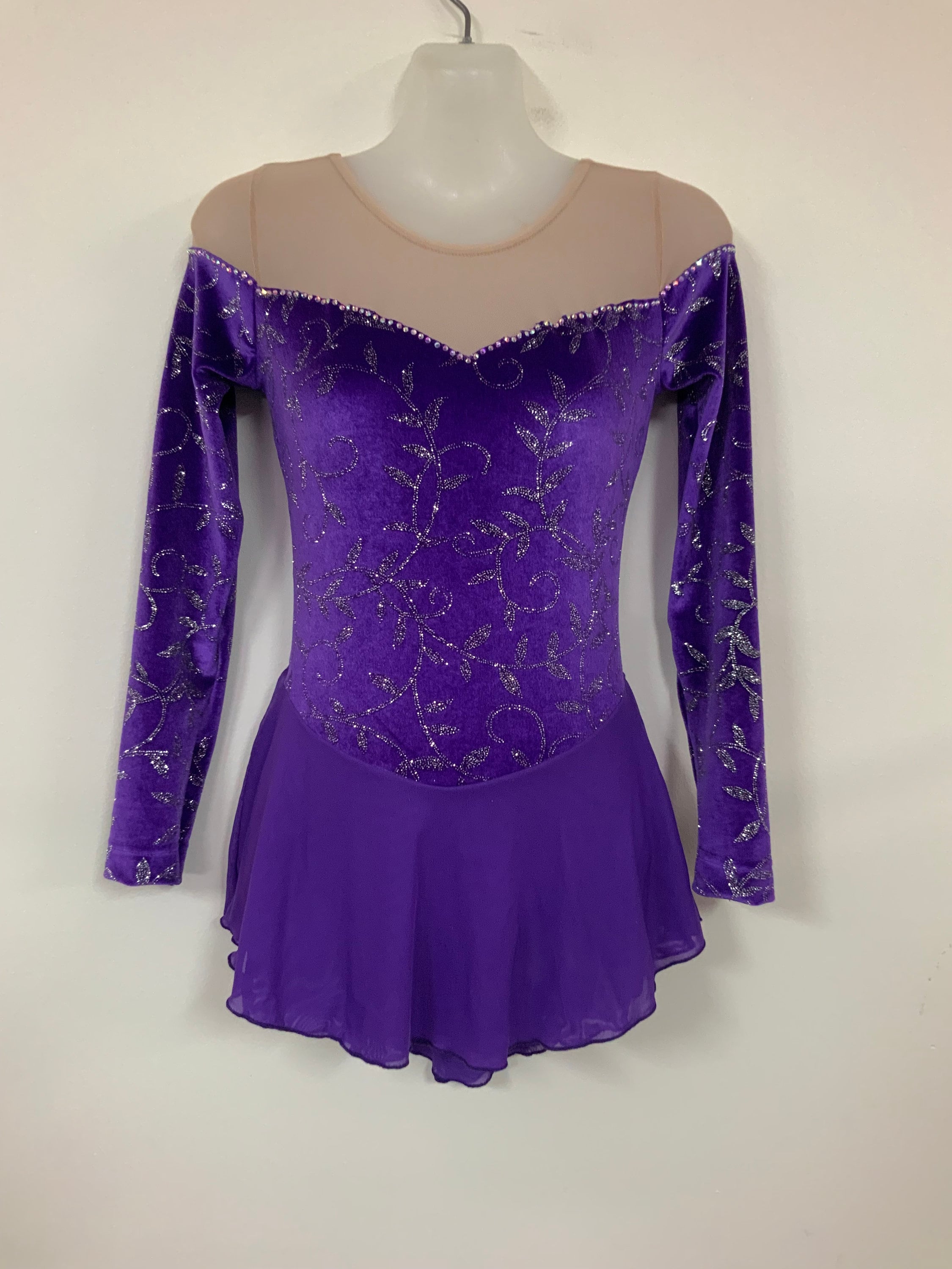 Long sleeve “IceDress Lite” (purple and black) – Figure Skating