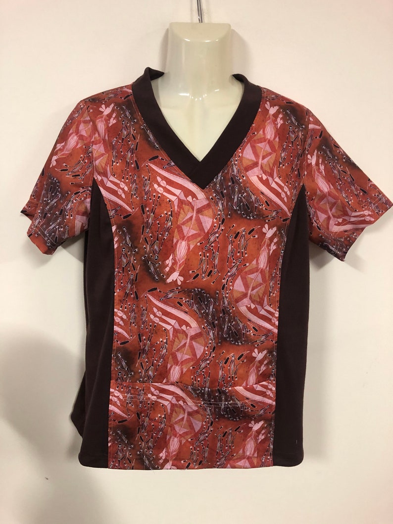 Nurse scrub top size 14 Australian Aboriginal Print Etsy