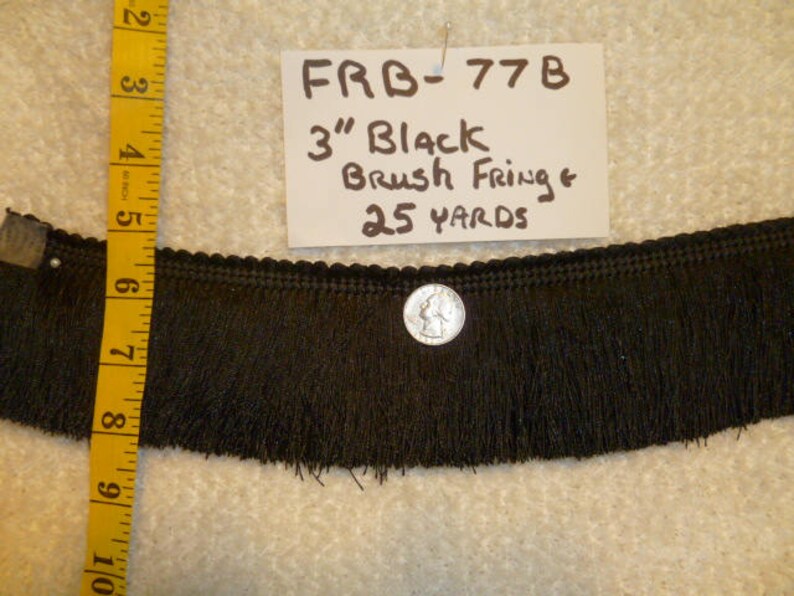 Black Brush Fringe 3 FRB-77B 25 Yards