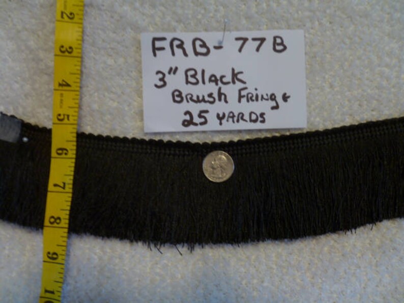 Black Brush Fringe 3 FRB-77B 25 Yards
