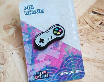 Insignia de pin para minicontrolador de Nintendo Snes