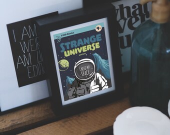 Sci-fi Comic Book Art / Edición Limitada Impresión - Necesito mi espacio