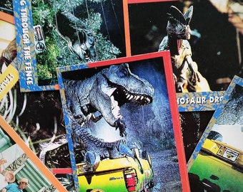 5x Jurassic Park Topps Trading Cards 1993