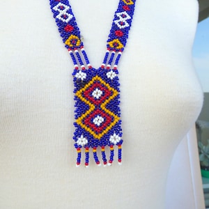 xx African Beaded Necklace, Jewelry From Mali, Vintage Dogon, Glass Bead Necklace, West African Jewelry, Tribal Necklace, Dogon Necklace