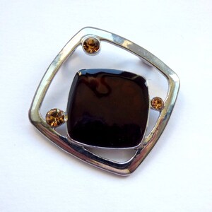 x Quadrat Emaillierter Anhänger, Metall Filigran Anhänger, Chunky Strass Anhänger, Statement Anhänger, Braun Anhänger, Cosplay Schmuck