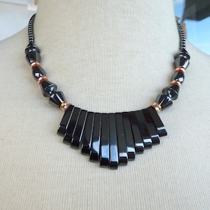 xx Short Hematite Necklace, Hematite Pendant, Hematite Beads, Choker Necklace, Hematite Collar, Elegant Choker Necklace