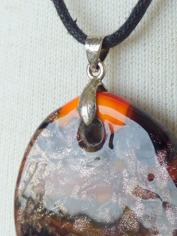 xx Glass Pendant Necklace, Elegant Oval Pendant, … - image 4
