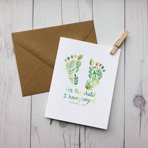1 Samuel 1:27 | For This Child I Have Prayed | Baby | Christian Greeting Card