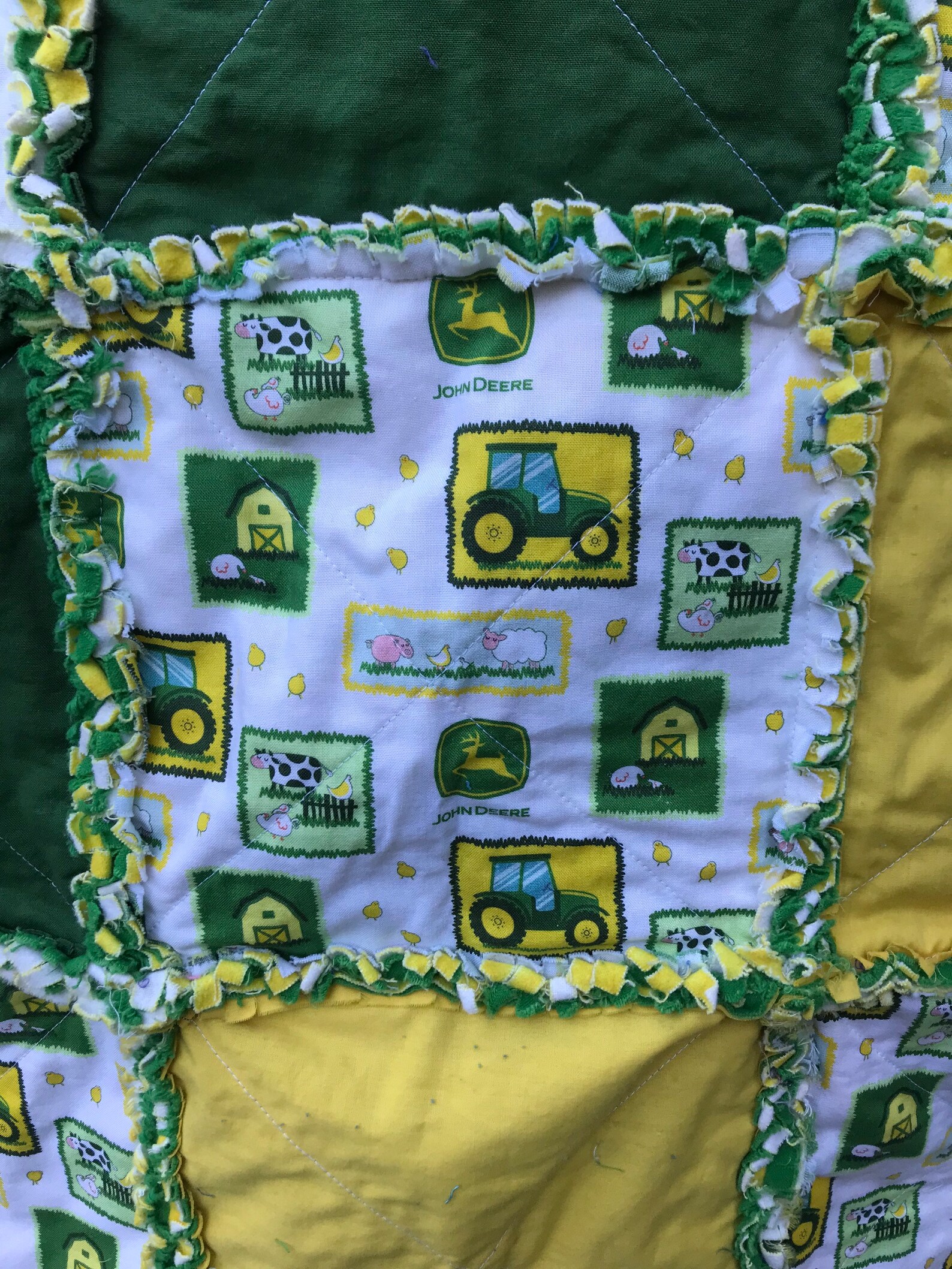 John Deere inspired baby blanket Etsy