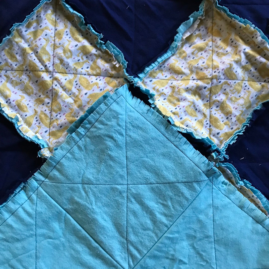 Duck/ Rubber Ducky With Navy Baby Blanket Etsy