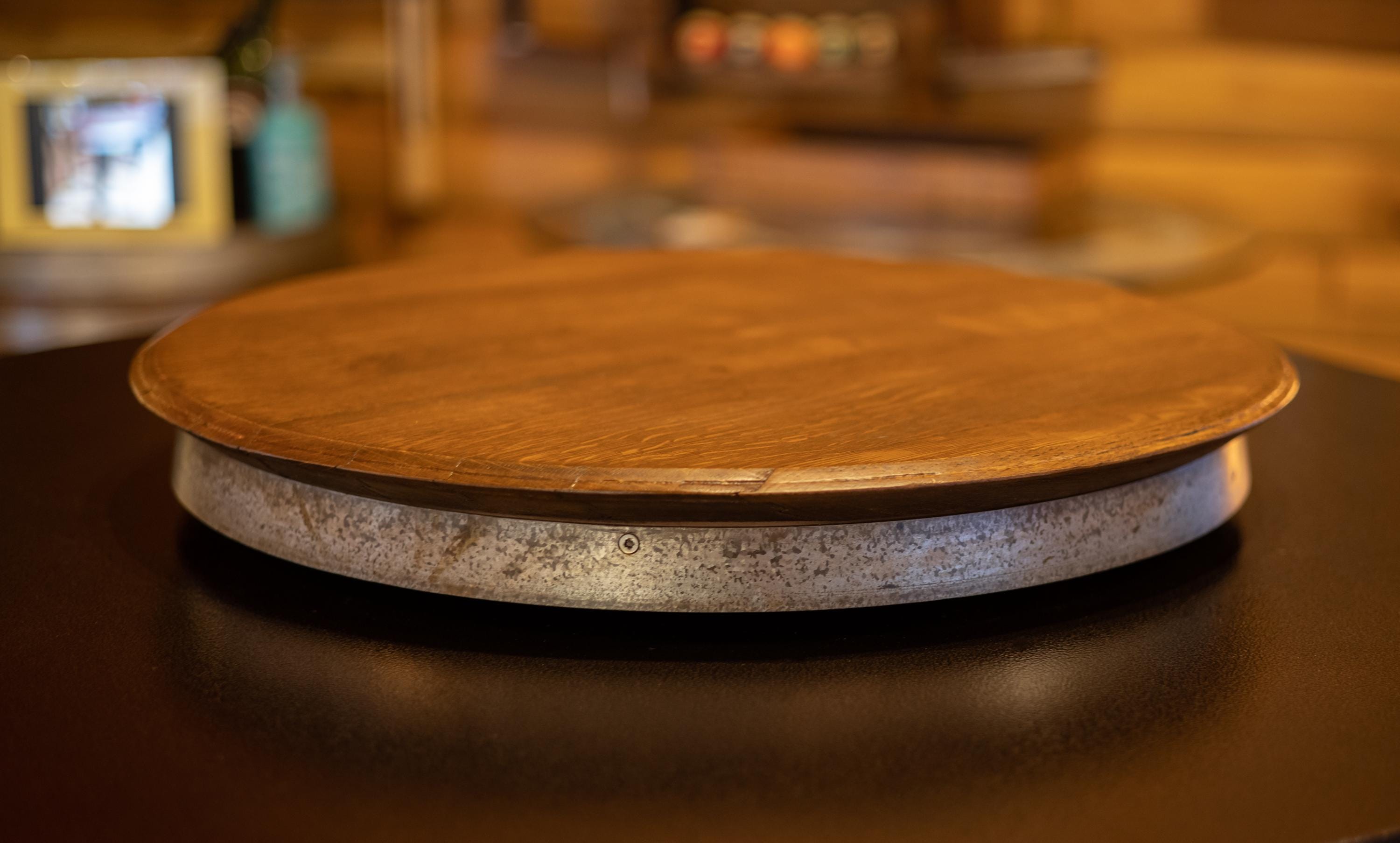 Custom Wooden Lazy Susan Monogram Oak Barrel Hand Crafted and ...