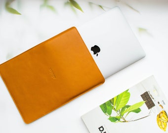 Étui pour MacBook Pro 16 pouces : étui pour MacBook Pro 16, étui pour Macbook Pro m4 16 pouces, cuir italien, intérieur en feutre de laine, personnalisation