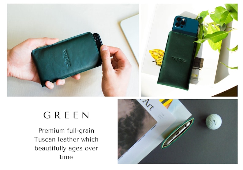 Galaxy S26 Case, Samsung Galaxy S26 Ultra Sleeve: Galaxy Z Fold 8 case, Full Grain leather, Wool Felt interior, Personalization image 14