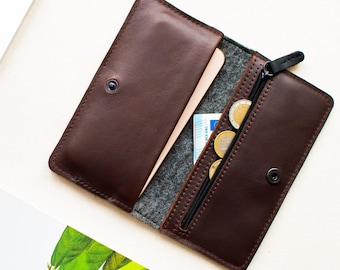 iPhone 16 Pro wallet case, iPhone 16 Pro Max case, iPhone case with wallet, iPhone 16 leather wallet case // SEVEN