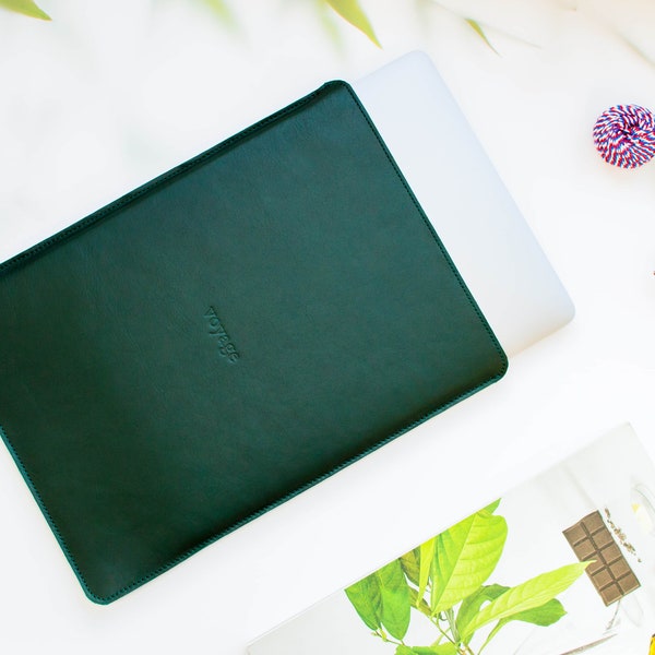 Étui Google Pixelbook, pochette en cuir Pixelbook, couverture en cuir Pixelbook, étui Pixelbook Pen // PELTA (vert)