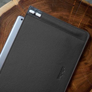 iPad Pro 11 inch M4 leren tas, iPad Air 11 grijze leren tas, iPad Air 11, iPad pro 13 inch tas met potloodhouder // MATE