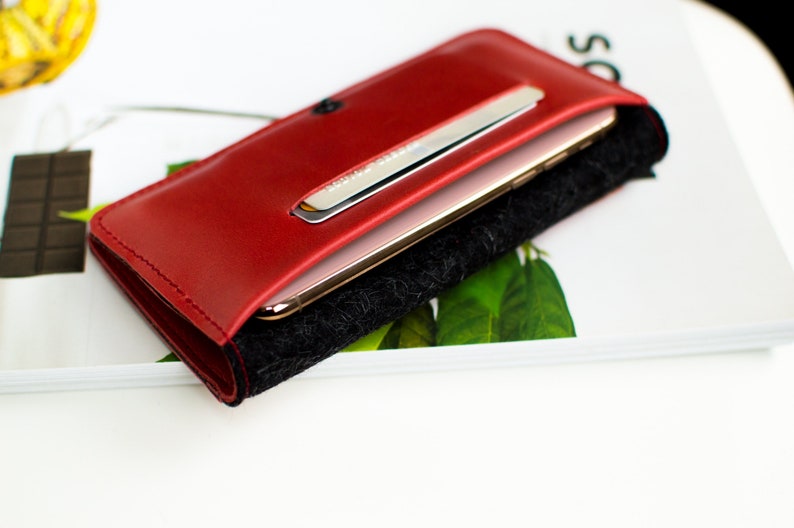 Red iPhone XS Max leather wallet iPhone 11 Pro wallet case ENTRY iPhone 8 Plus wallet iPhone 12 Pro wallet /& Xs Max wallet case