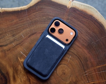 Alcantara iPhone Air, iPhone 17 Pro Max Alcantara cover, Personalized Vegan Suede, MagSafe Compatible