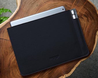 Funda de cuero para iPad Pro 11: Funda para iPad Pro/Air de 13 pulgadas, forro de fieltro, portalápices, personalización