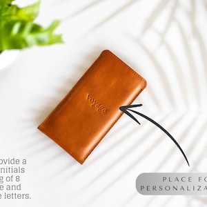 Galaxy S26 Case, Samsung Galaxy S26 Ultra Sleeve: Galaxy Z Fold 8 case, Full Grain leather, Wool Felt interior, Personalization image 5