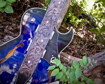 Western Guitar Strap | Floral Guitar Strap