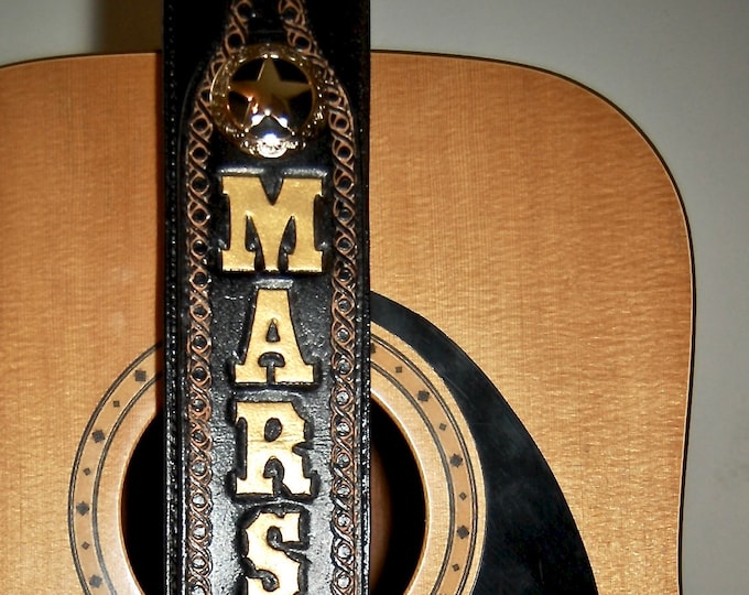 Black & Gold Guitar Strap Personalized Guitar Strap Limited Run Etsy