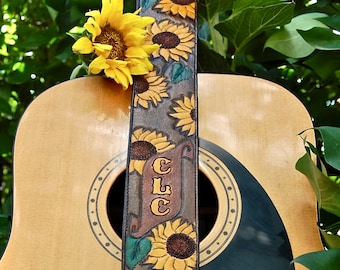 Sunflower Guitar Strap