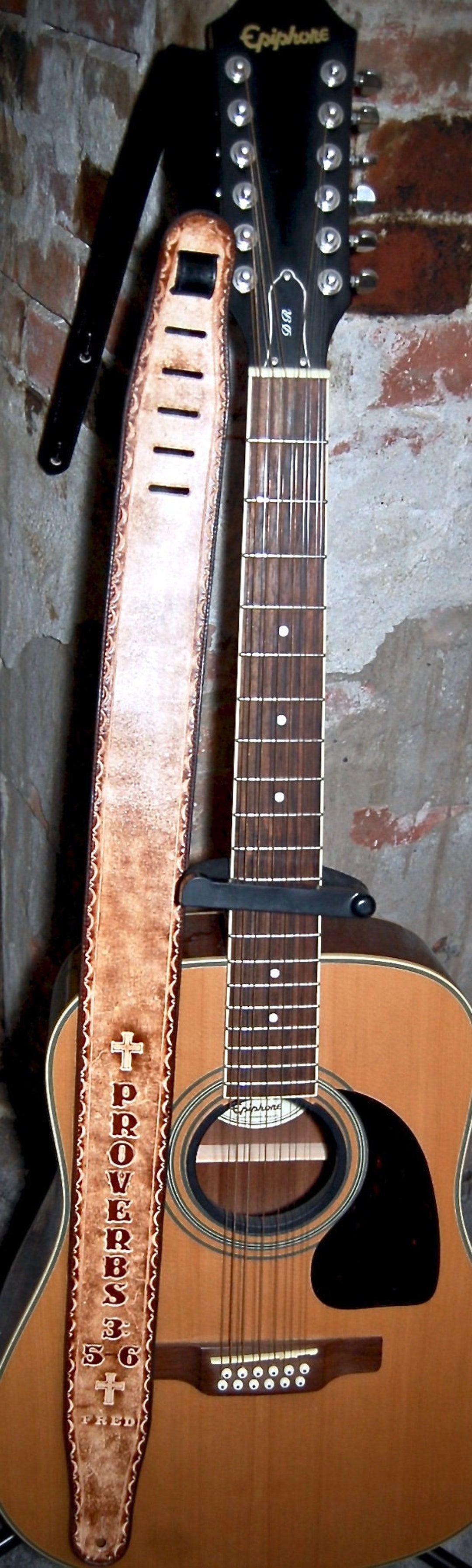 Christian Guitar Strap Religious Guitar Strap Personalised Guitar Strap