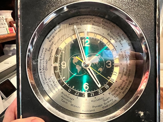 Vintage Howard Miller World Time Clock - 1960s - Works! - Etsy