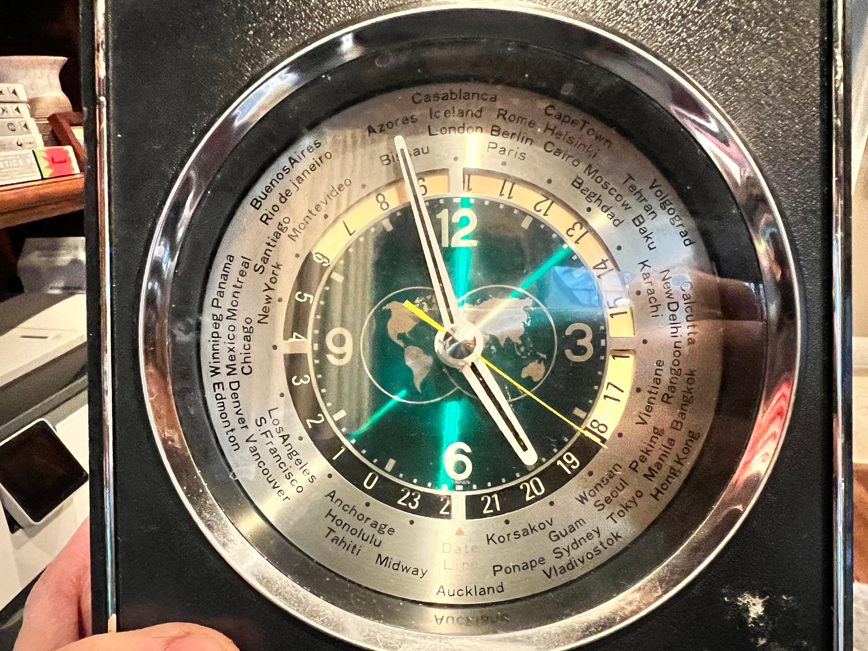 Vintage Howard Miller World Time Clock 1960s Works Etsy